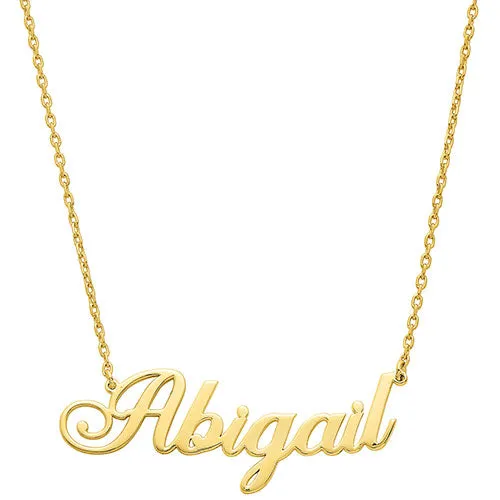 Sterling Silver Fancy Script Name Plaque with Free Hoop Earrings sold by Limoges Jewelry product image thumbnail 5