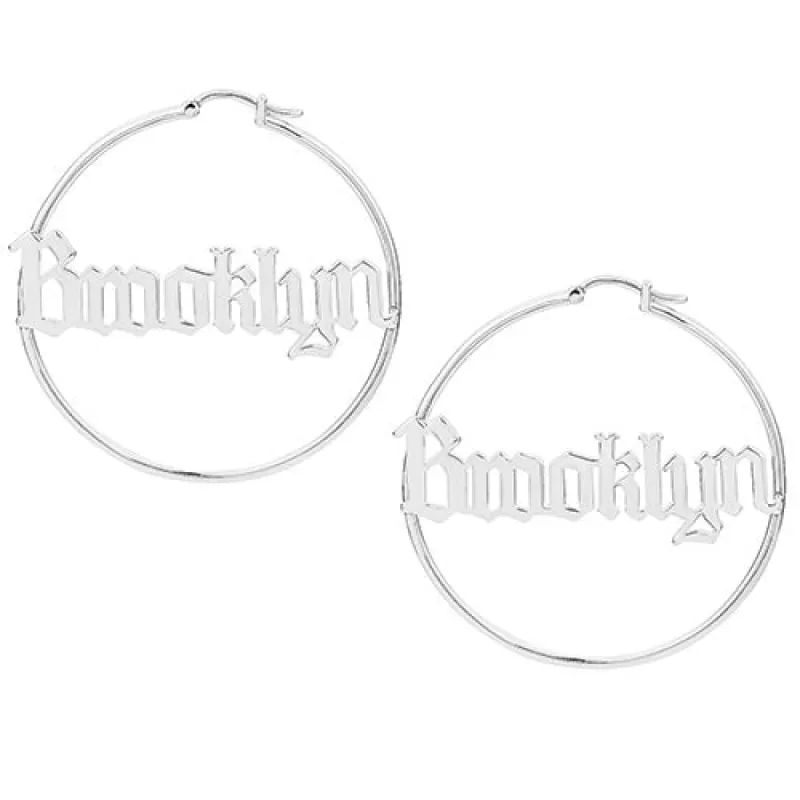 Old English Name Hoop - Large sold by Limoges Jewelry