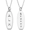 Embossed Initials with Engraving Tag Necklace sold by Limoges Jewelry