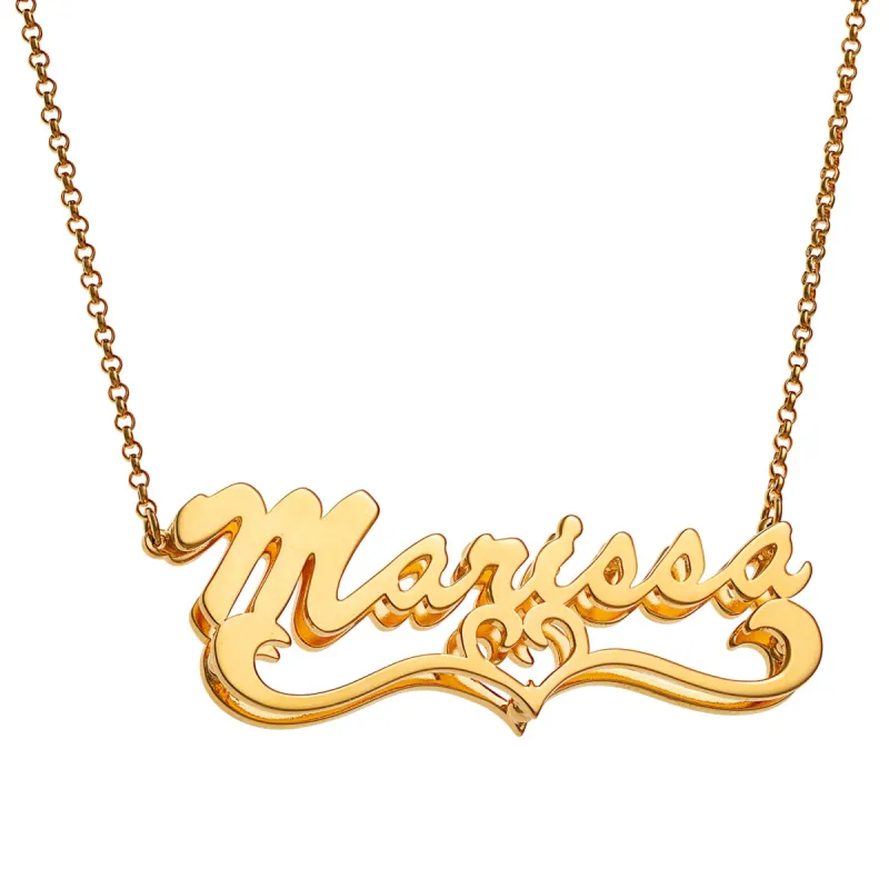 Personalized Double Nameplate Necklace sold by Limoges Jewelry