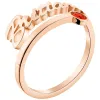 10K Rose Gold Script Name with Birthstone Bypass Ring sold by Limoges Jewelry