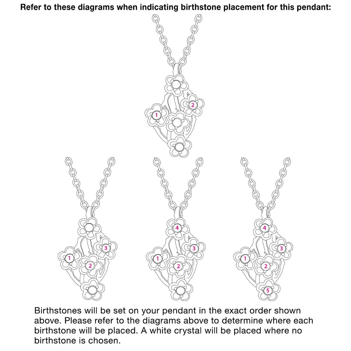 Color Flower Birthstone Necklace sold by Limoges Jewelry product image thumbnail 4