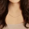 14K Rose Gold Plated Engraved Paperclip Station Necklace sold by Limoges Jewelry