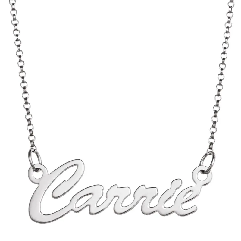 Personalized Silver Name Necklace sold by Limoges Jewelry