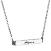 Horizontal 4-Sided Engraved Family Name Necklace sold by Limoges Jewelry