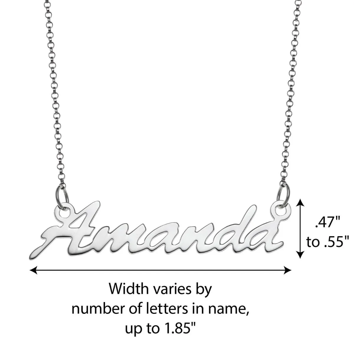 Personalized Sterling Silver Name Necklace sold by Limoges Jewelry product image thumbnail 4