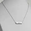 Horizontal 4-Sided Engraved Family Name Necklace sold by Limoges Jewelry
