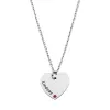 Engraved Name and Birthstone Mini Heart Necklace sold by Limoges Jewelry