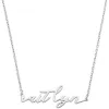 Sterling Silver Lowercase Script Name Plaque with Free Hoop Earrings sold by Limoges Jewelry