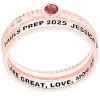 Women's 14K Rose Gold Plated Round Birthstone Stackable Class Ring sold by Limoges Jewelry