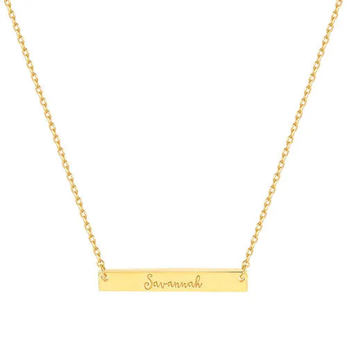 Silver Plated Mini Bar Name Necklace sold by Limoges Jewelry product image thumbnail 4