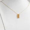 14K Gold over Sterling Petite Vertical Name Necklace - 4 Names sold by Limoges Jewelry