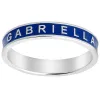 Silver Plated Enamel Name Band Ring sold by Limoges Jewelry