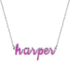 Personalized Enamel Lowercase Script Name Necklace sold by Limoges Jewelry
