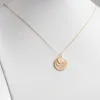 14K Gold over Sterling Nesting Circles with Names Necklace sold by Limoges Jewelry