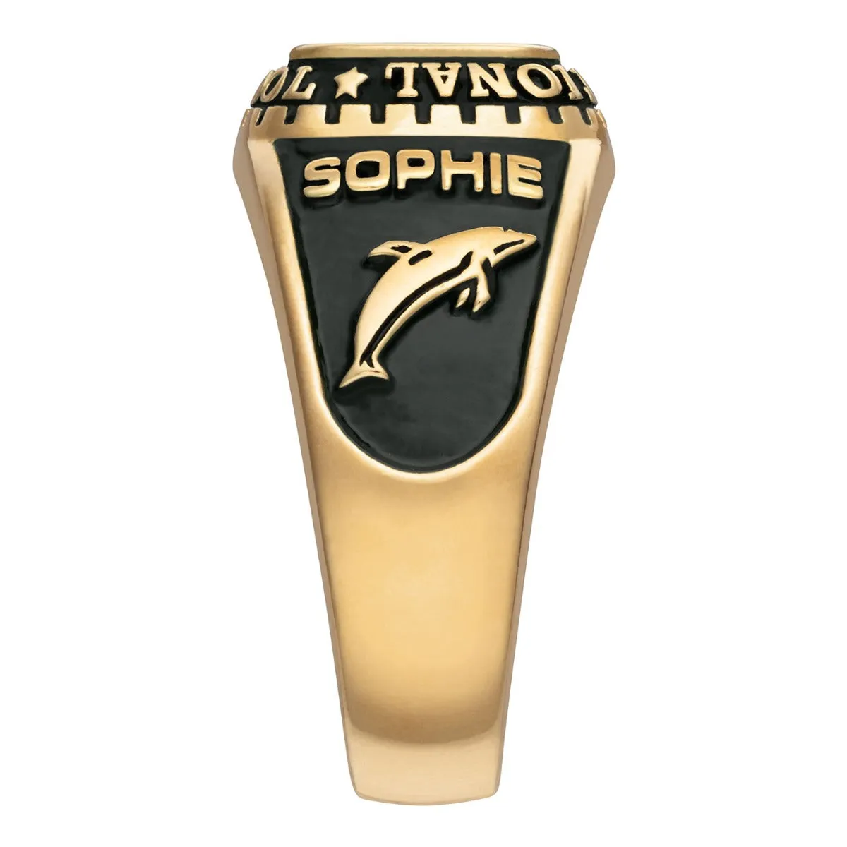 Ladies 18K Gold over Sterling Traditional Stone Class Ring sold by Limoges Jewelry product image thumbnail 4