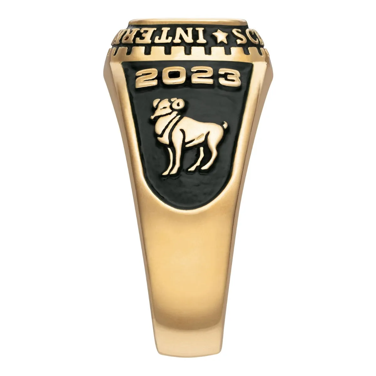 Ladies 18K Gold over Sterling Traditional Stone Class Ring sold by Limoges Jewelry product image thumbnail 3