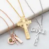 14K Gold Plated Amazing Grace Cross with Birthstone Necklace sold by Limoges Jewelry