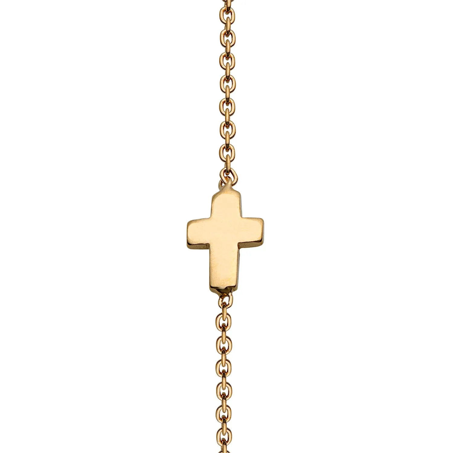 14K Gold over Sterling Mini Name Pendant on 16+2" Cross Chain Necklace sold by Limoges Jewelry product image thumbnail 2