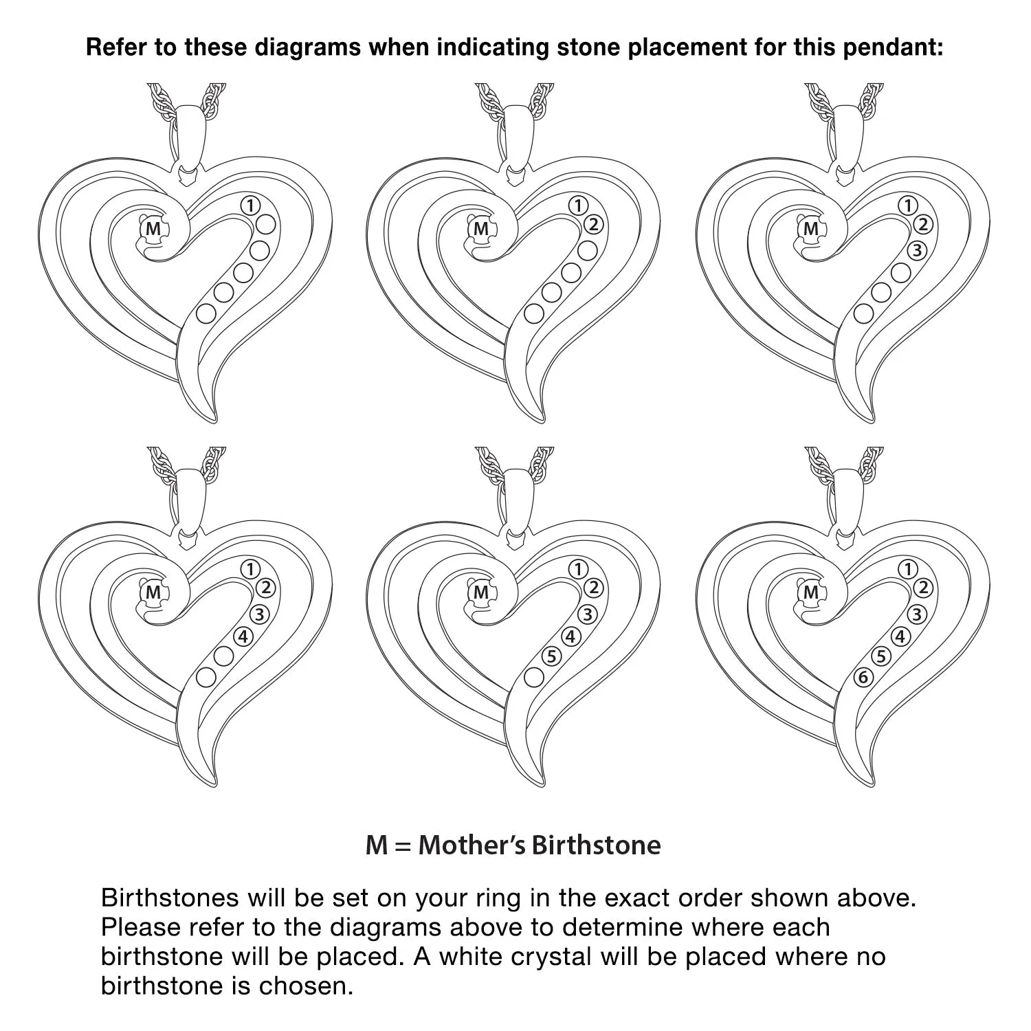 Family Heart Birthstone Pendant sold by Limoges Jewelry product image thumbnail 4