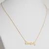 14K Gold Plated Fancy Script Name Necklace sold by Limoges Jewelry