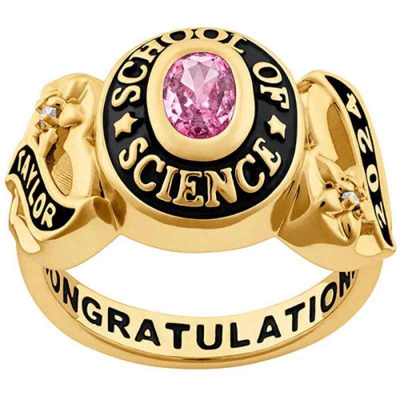 Women's Yellow CELEBRIUM Sweetheart Class Ring sold by Limoges Jewelry