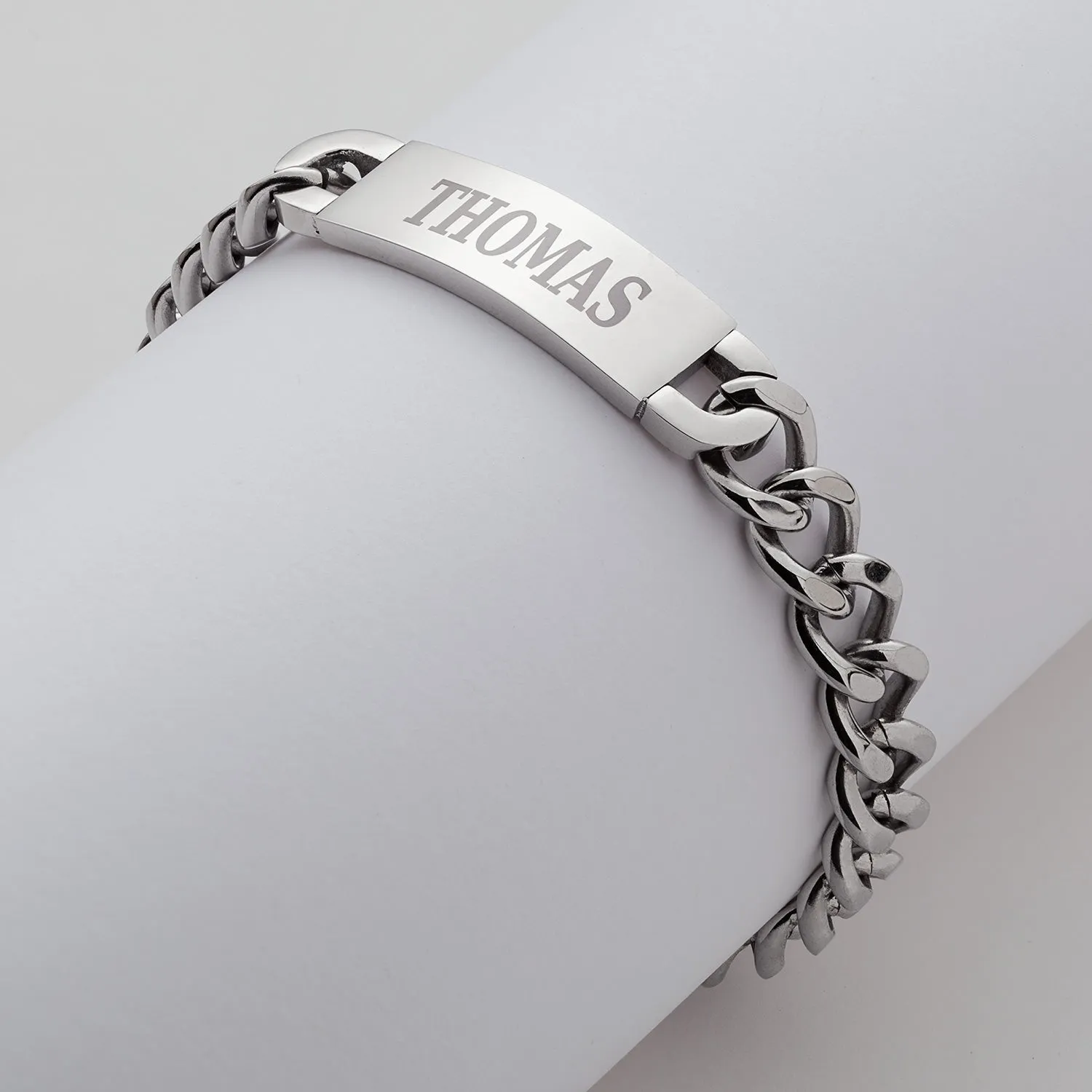 Stainless Steel Engraved Men's ID Bracelet sold by Limoges Jewelry product image thumbnail 2