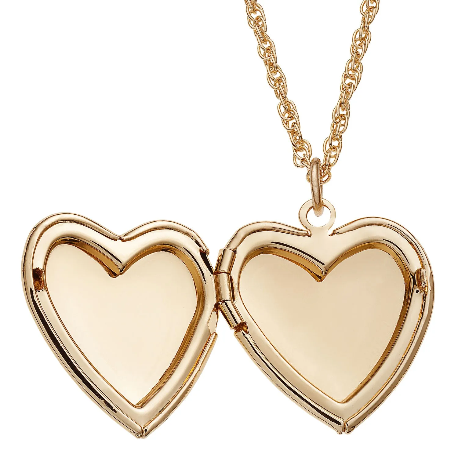 14K Gold Plated Engraved Heart Locket sold by Limoges Jewelry product image thumbnail 2