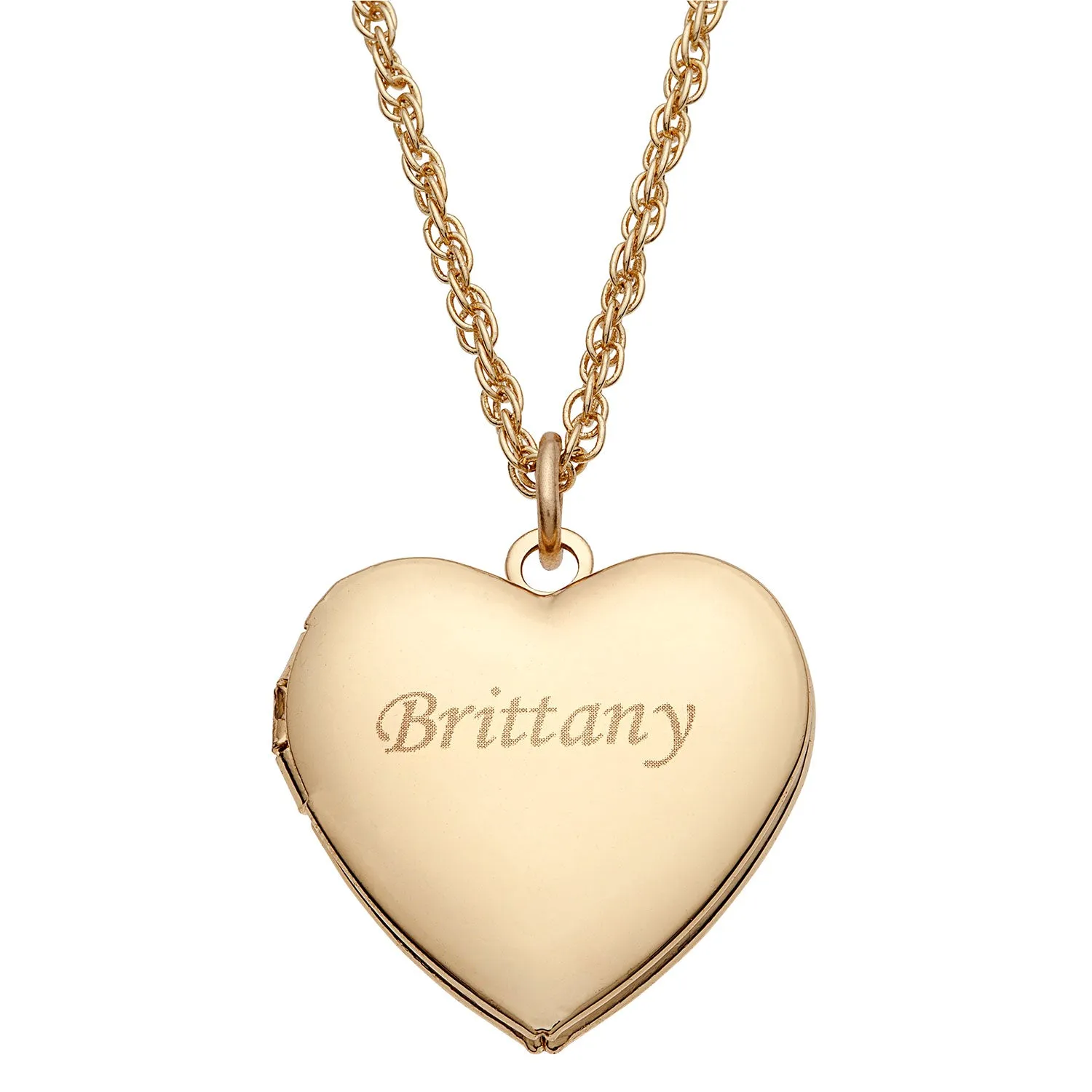 14K Gold Plated Engraved Heart Locket sold by Limoges Jewelry