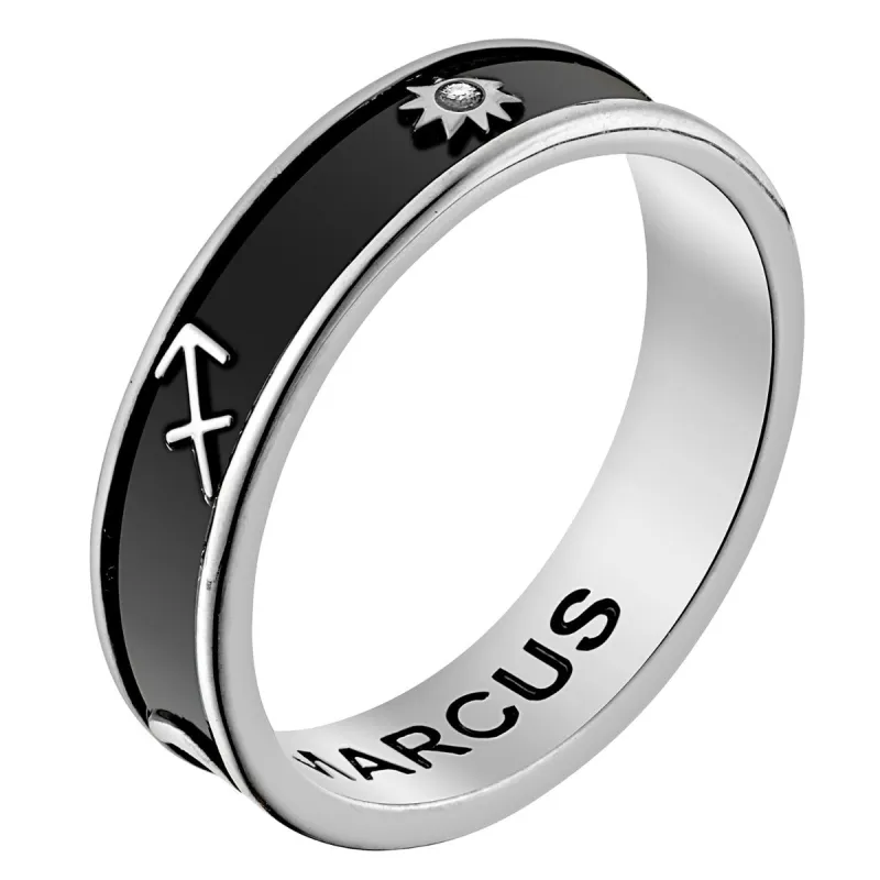 Silver Plated 3 Zodiac Sign Band Ring sold by Limoges Jewelry