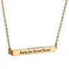 Horizontal 4-sided Bar 'Amazing Grace' Engraved Necklace sold by Limoges Jewelry