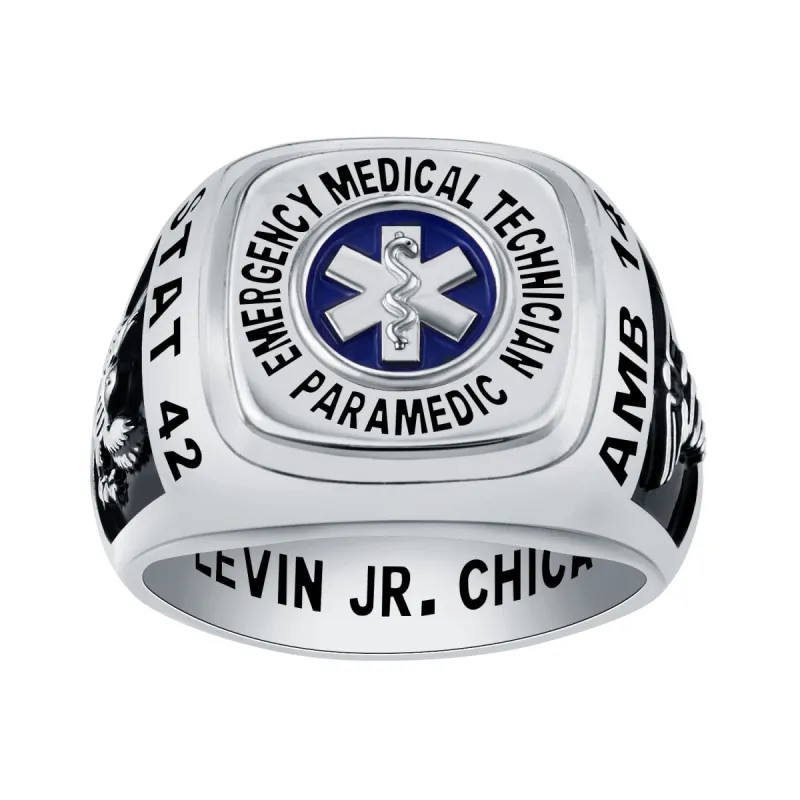 Men's Celebrium EMT First Responder Ring sold by Limoges Jewelry