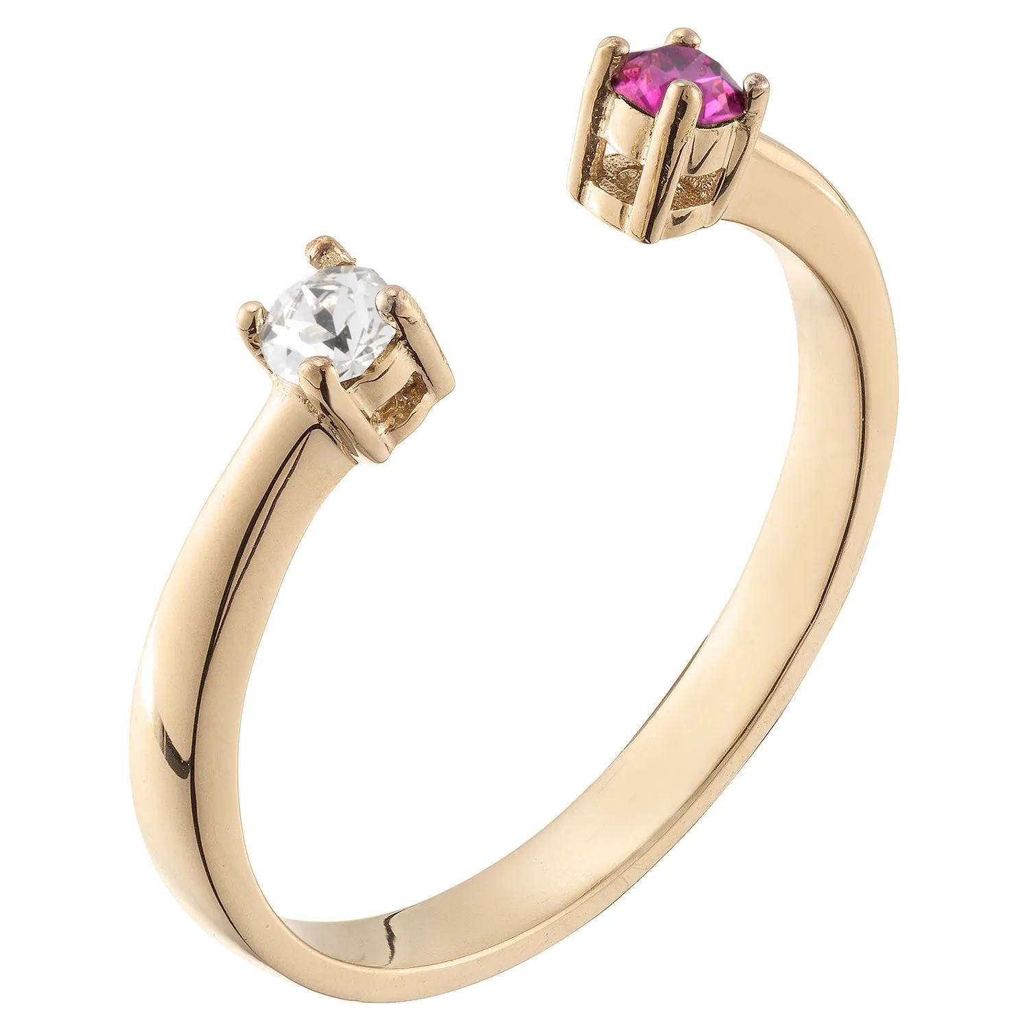 Gold over Sterling Couples Birthstone Ring sold by Limoges Jewelry product image thumbnail 3