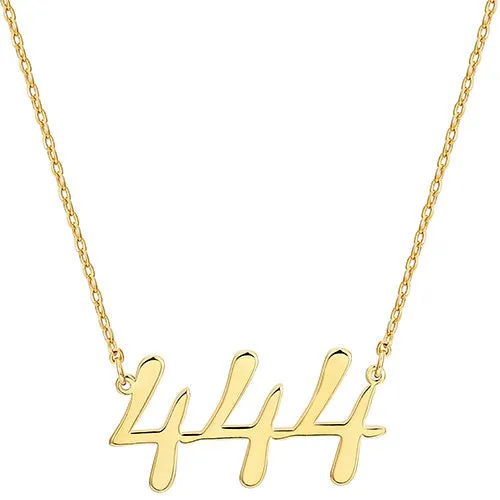 Sterling Silver Script Angel Number Necklace sold by Limoges Jewelry product image thumbnail 4