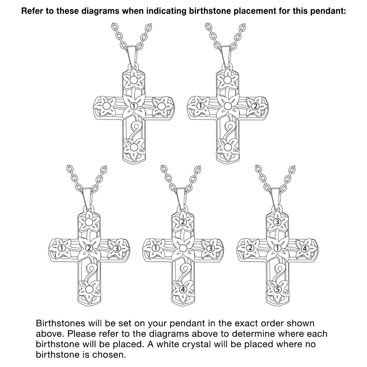 14K Gold Plated Flower Cross Birthstone Pendant sold by Limoges Jewelry product image thumbnail 4