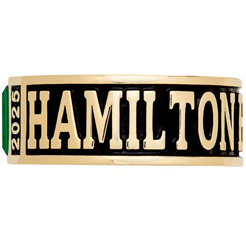 Men's 14K Gold Plated Decorated Band Class Ring sold by Limoges Jewelry product image thumbnail 3