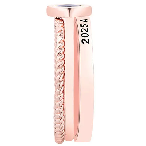 Women's Rose Gold over Sterling Marquise Birthstone Stackable Class Ring sold by Limoges Jewelry product image thumbnail 4