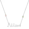 Whimsical Script Name and Birthstone Necklace sold by Limoges Jewelry