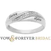 Platinum over Sterling Men's Diamond Accent Engraved Wedding Band sold by Limoges Jewelry