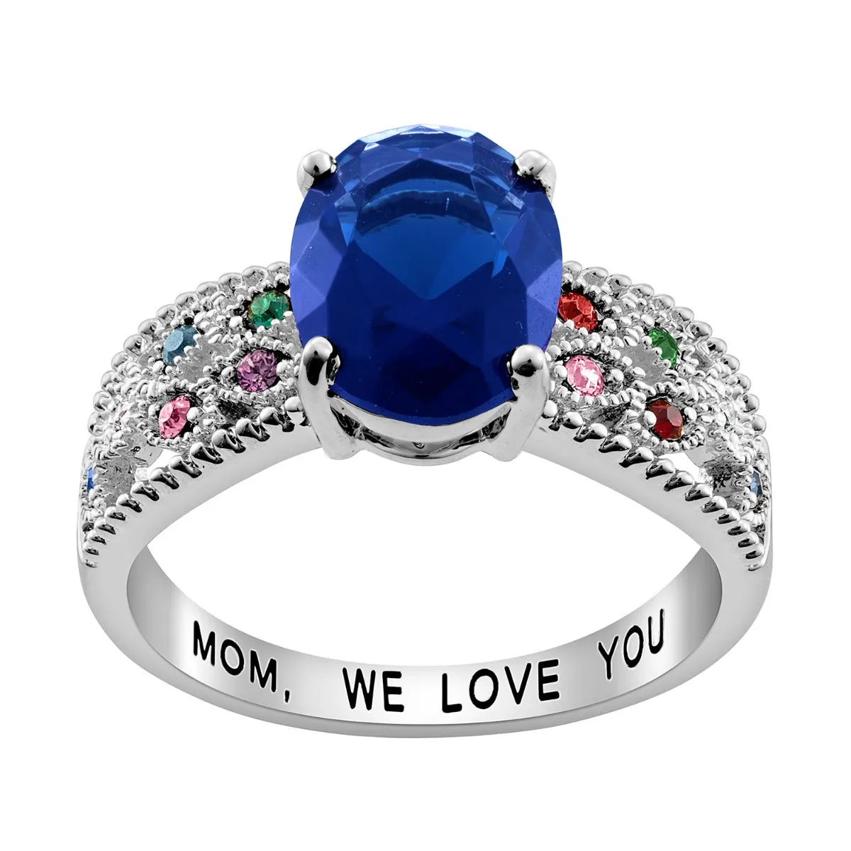 Mother's Oval Family Birthstone Ring sold by Limoges Jewelry