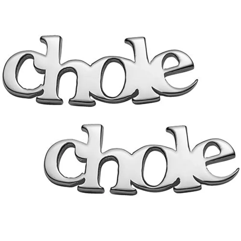 10K White Gold Personalized Name Crawler Button Earring sold by Limoges Jewelry