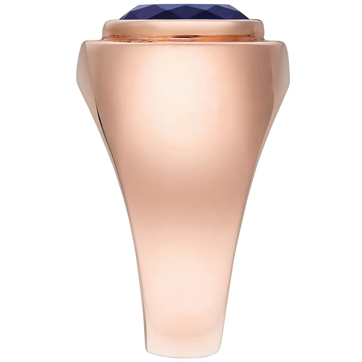 Men's 14k Rose Gold Plated Minimal Oval Birthstone Signet Freestyle Class Ring sold by Limoges Jewelry product image thumbnail 3