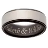 Titanium Two-Tone Engraved Message Band sold by Limoges Jewelry
