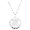 Initial and Engraved Name Tapered Disc Necklace sold by Limoges Jewelry