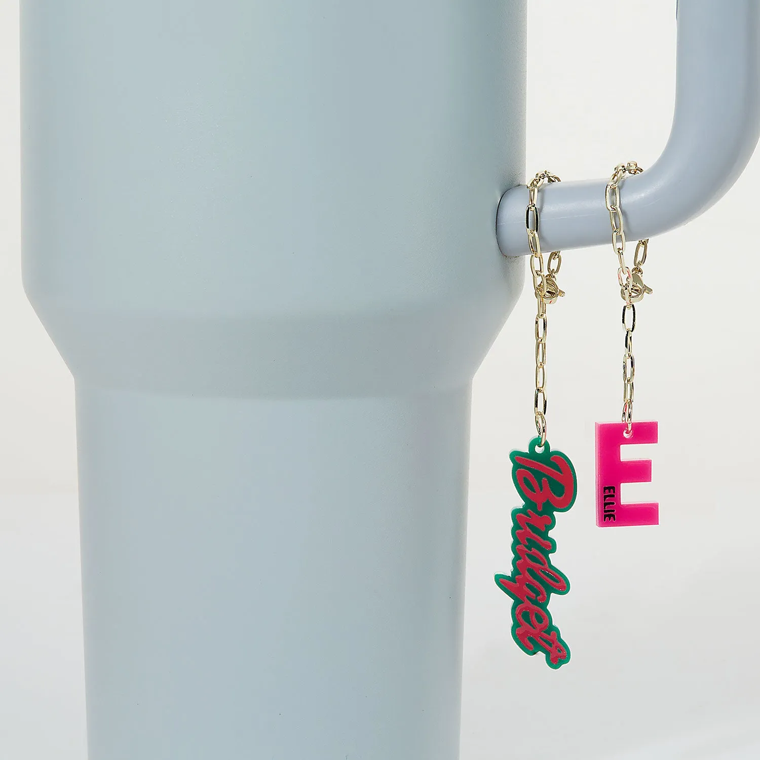 Uppercase Initial with Name Acrylic Charm Paperclip Chain Accessory sold by Limoges Jewelry product image thumbnail 4
