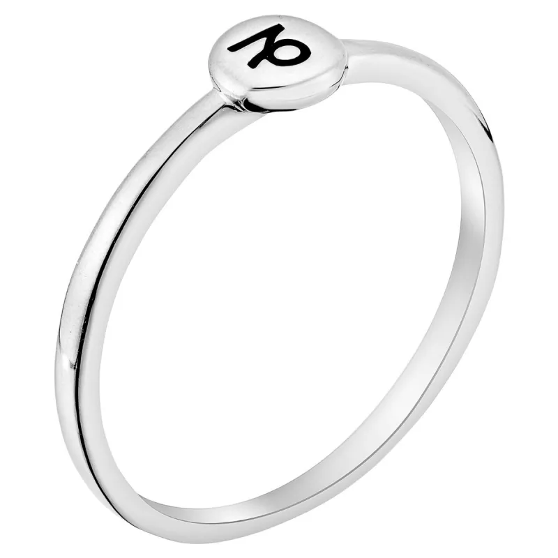 Silver Plated Zodiac Stack Ring sold by Limoges Jewelry