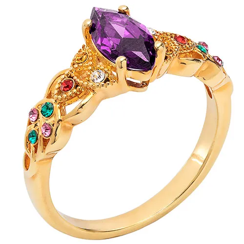 14K Gold Plated Trinity Family Marquise Birthstone Ring sold by Limoges Jewelry product image thumbnail 2
