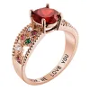 14K Rose Gold Plated Mother's Family Birthstone Ring sold by Limoges Jewelry