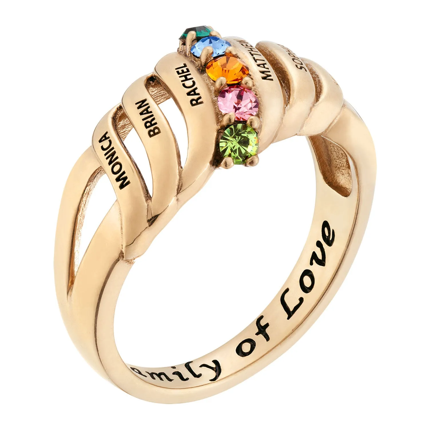 Family Name and Birthstone Ring sold by Limoges Jewelry product image thumbnail 2