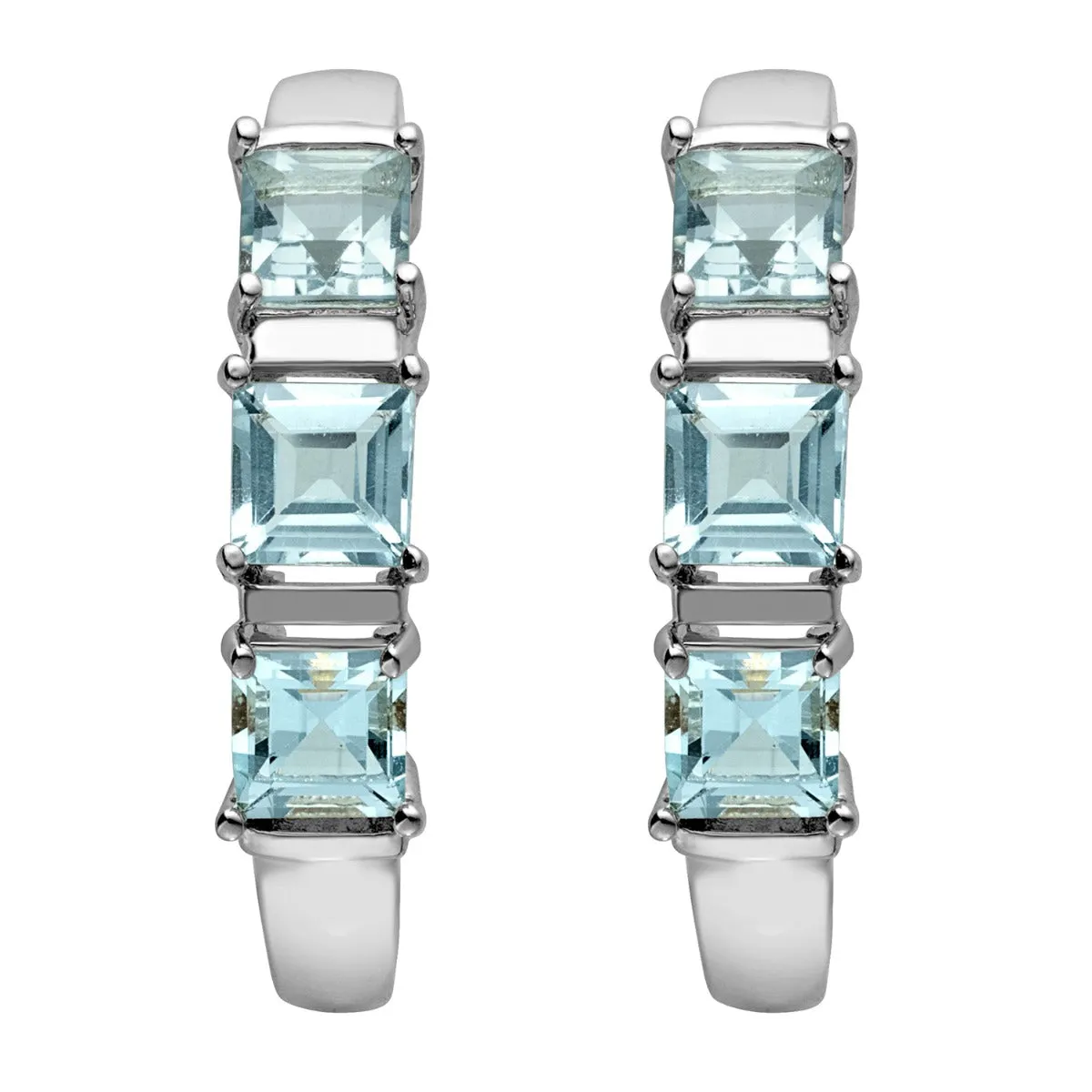 Silver Plated Genuine Blue Topaz Ring and Earrings Set sold by Limoges Jewelry product image thumbnail 4